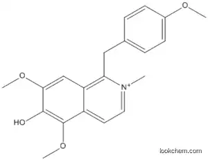 Molecular Structure of 781643-27-4 (Isoquinolinium,6-hydroxy-5,7-dimethoxy-1-[(4-methoxyphenyl)methyl]-2-methyl-)